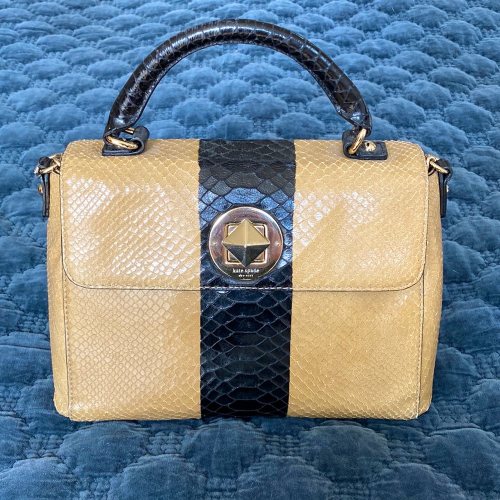 Kate Spade Little Nadine Sugar Beach Snakeskin Satchel